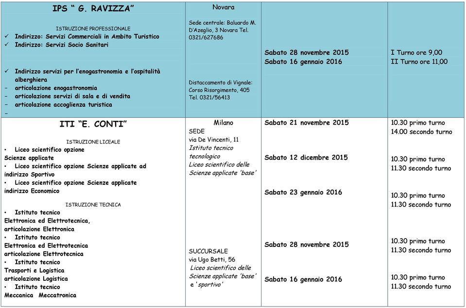 sala e di vendita - articolazione accoglienza turistica - ITI E.