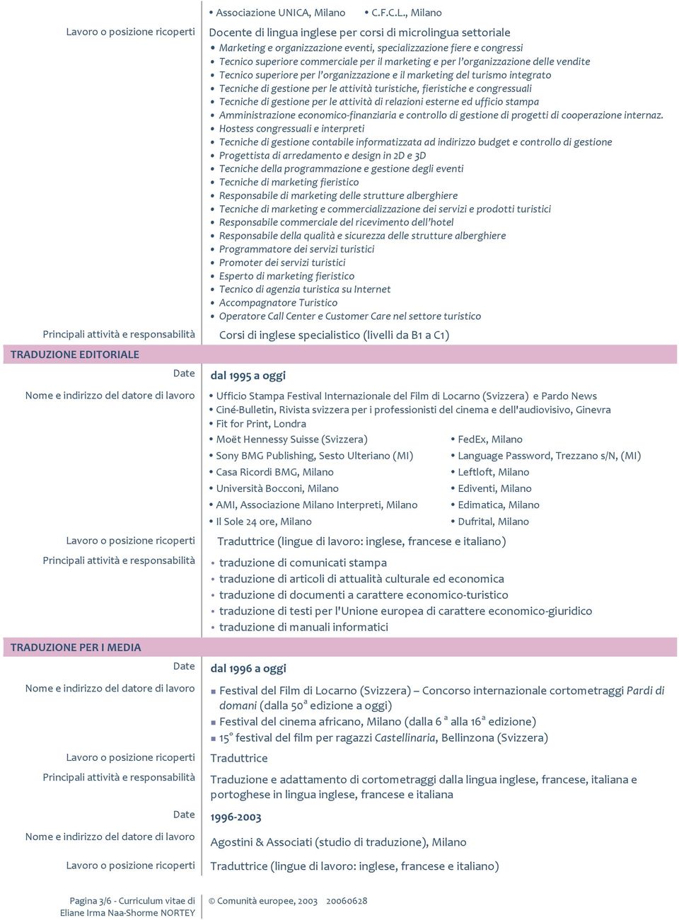 Tecnicosuperioreperl organizzazioneeilmarketingdelturismointegrato Tecnichedigestioneperleattivitàturistiche,fieristicheecongressuali Tecnichedigestioneperleattivitàdirelazioniesterneedufficiostampa