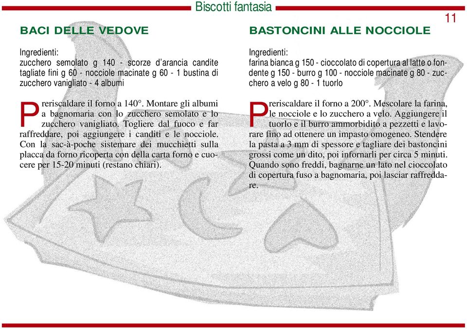 Con la sac-à-poche sistemare dei mucchietti sulla placca da forno ricoperta con della carta forno e cuocere per 15-20 minuti (restano chiari).