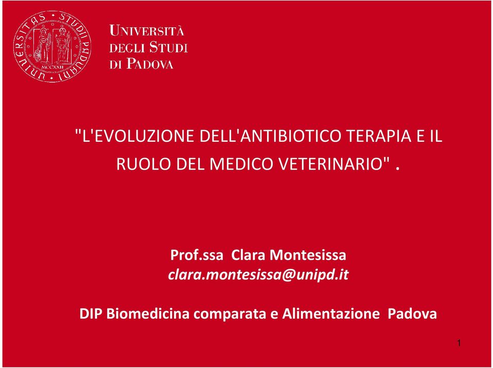 ssa Clara Montesissa clara.montesissa@unipd.