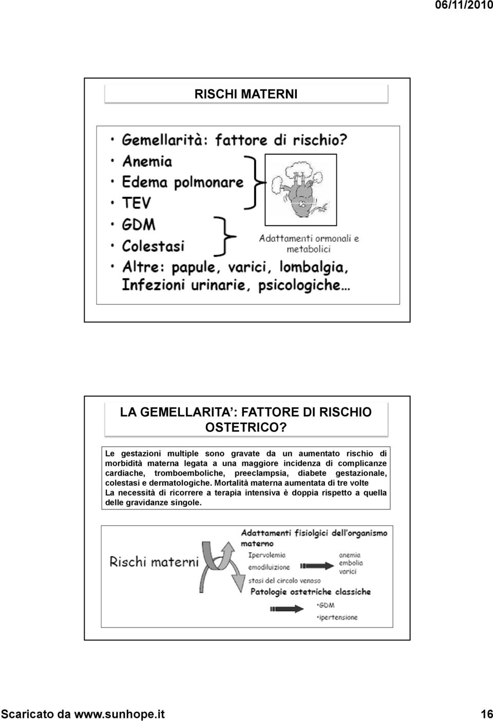 di complicanze cardiache, tromboemboliche, preeclampsia, p diabete gestazionale, colestasi e dermatologiche.