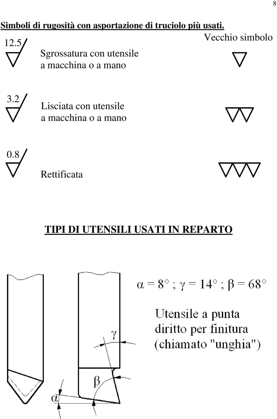 5 Sgrossatura con utensile a macchina o a mano 3.