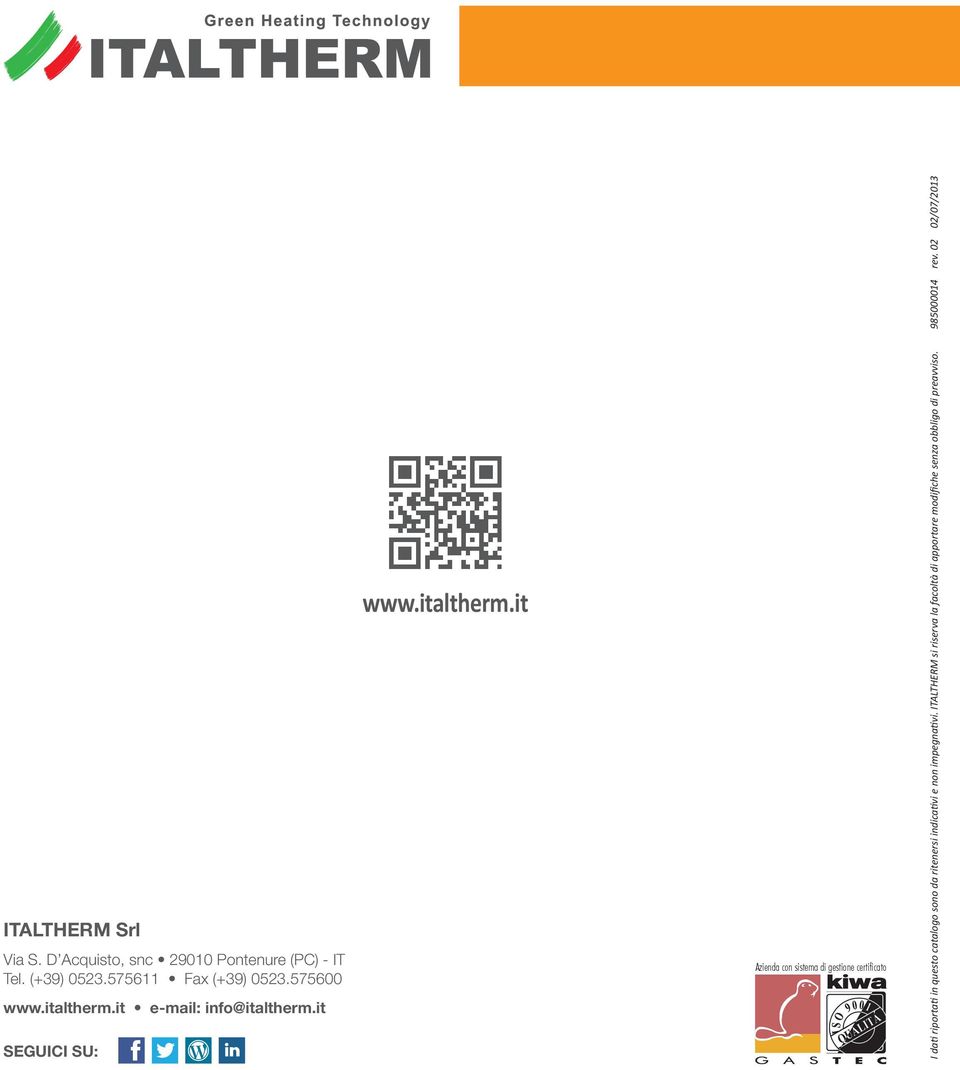 it e-mail: info@italtherm.