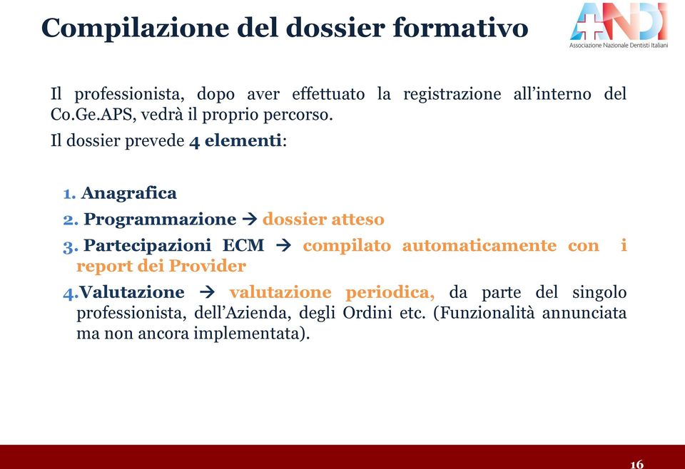 Partecipazioni ECM compilato automaticamente con i report dei Provider 4.