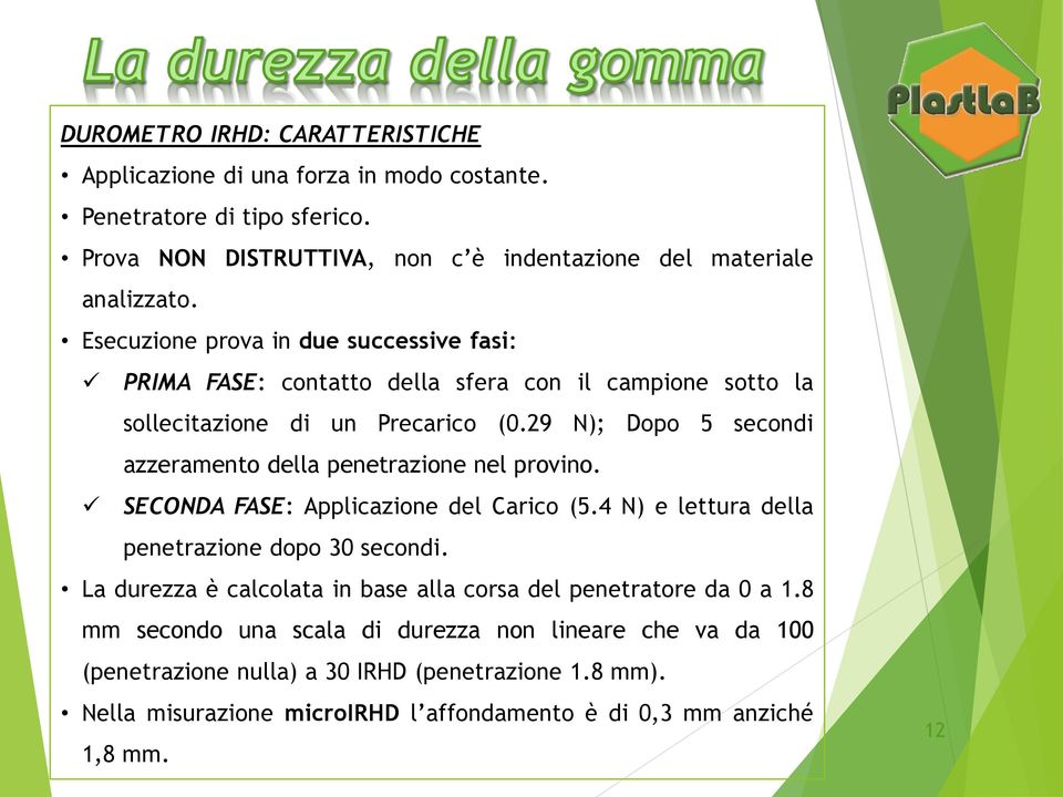 29 N); Dopo 5 secondi azzeramento della penetrazione nel provino. SECONDA FASE: Applicazione del Carico (5.4 N) e lettura della penetrazione dopo 30 secondi.