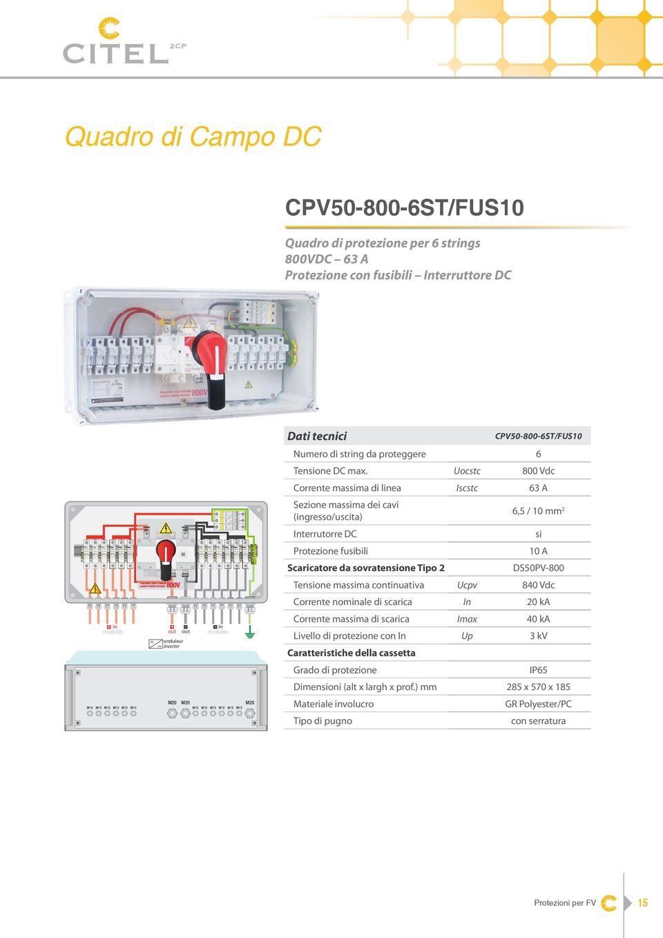 VOLTAGE 800V out = onduleur ~ inverter out in Red/Rouge: to replace Red/Rouge: to replace Red/Rouge: to replace Parafoudre DC Parafoudre DC Parafoudre DC Surge Protector Surge Protector Surge