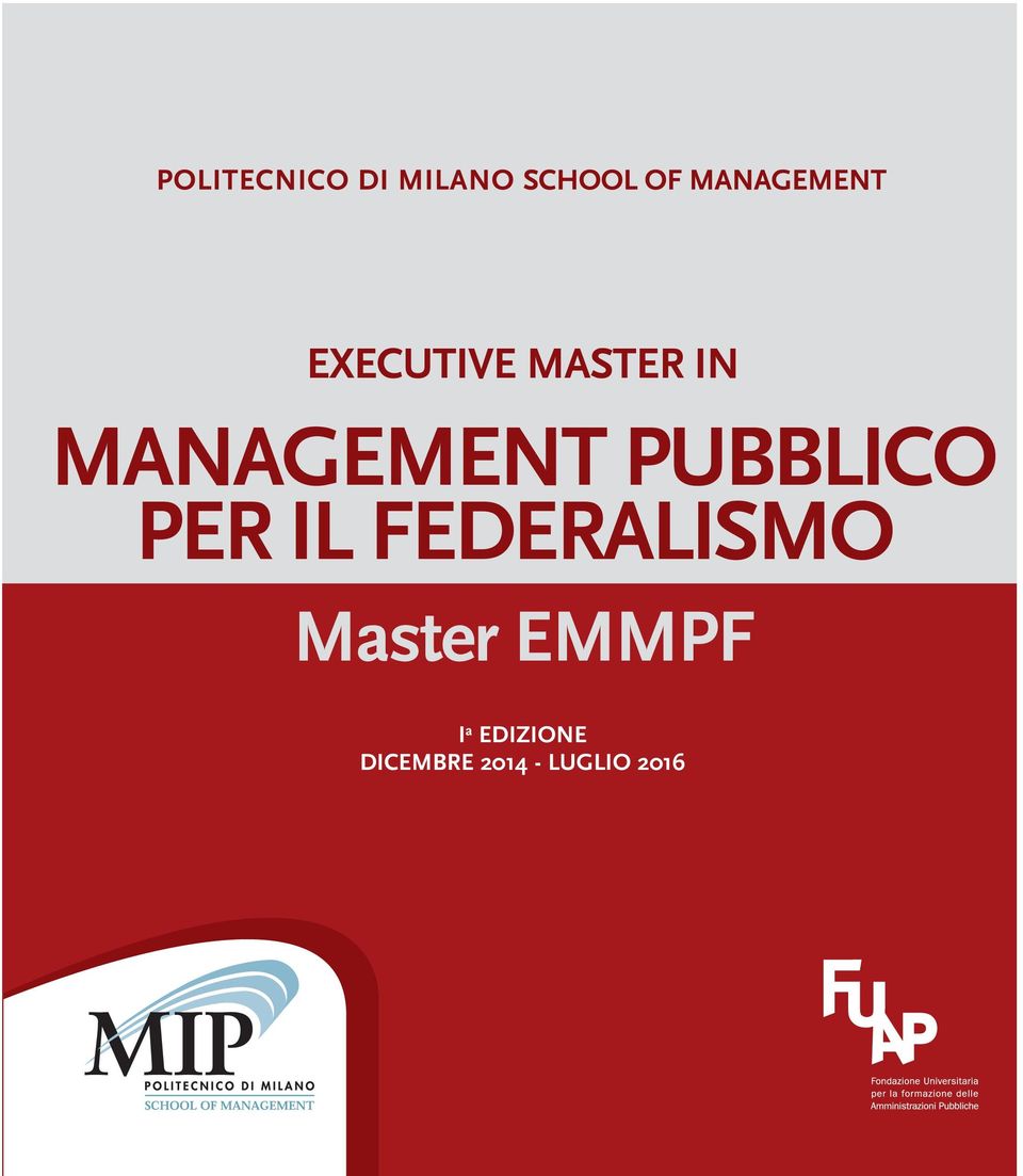 FEDERALISMO Master EMMPF I