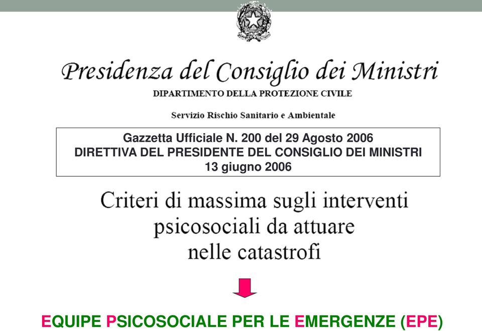 PRESIDENTE DEL CONSIGLIO DEI MINISTRI