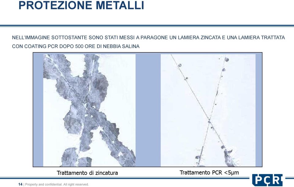 LAMIERA TRATTATA CON COATING PCR DOPO 500 ORE DI