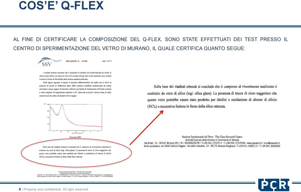 SPERIMENTAZIONE DEL VETRO DI MURANO, IL QUALE CERTIFICA