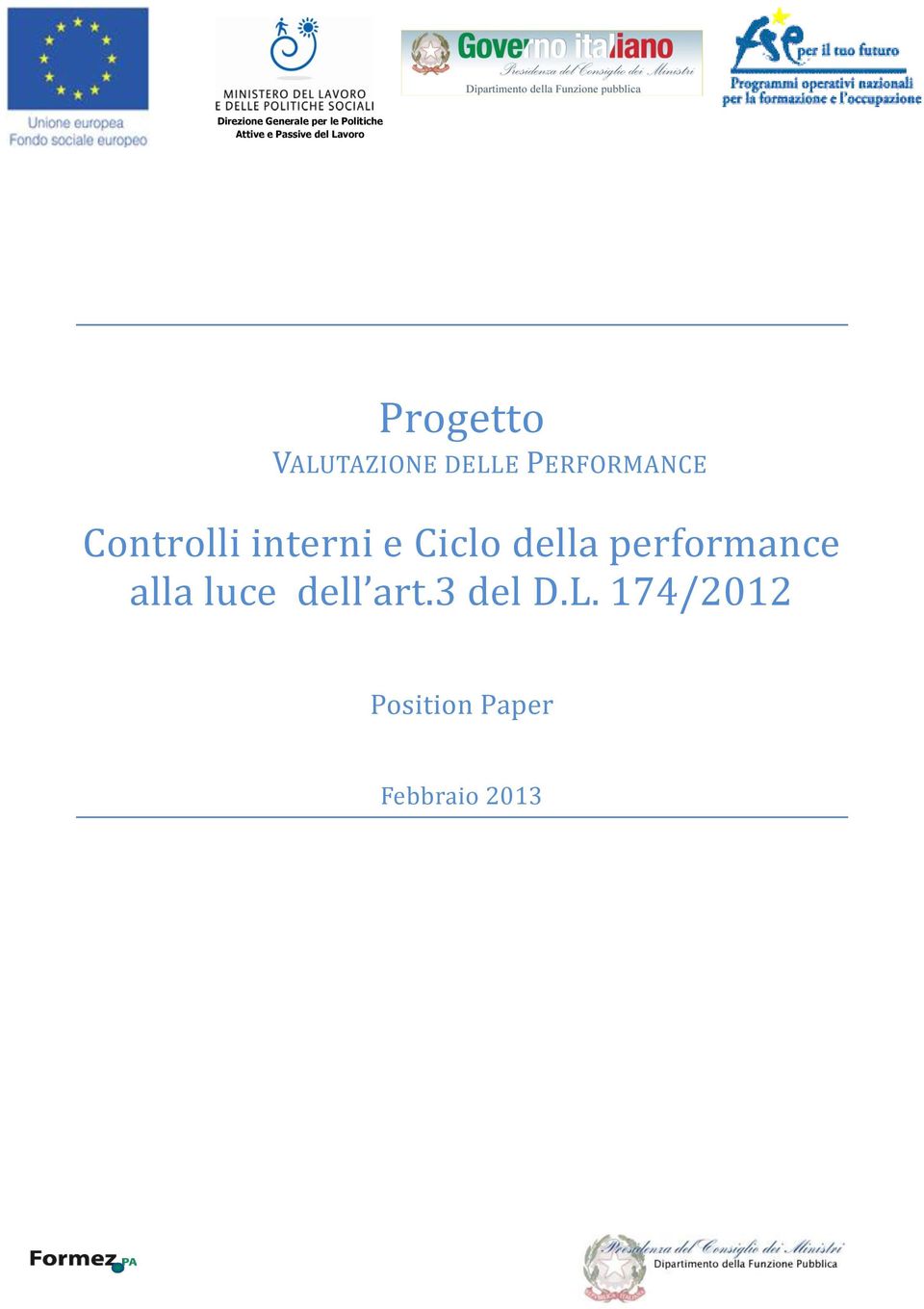 Controlli interni e Ciclo della performance alla luce