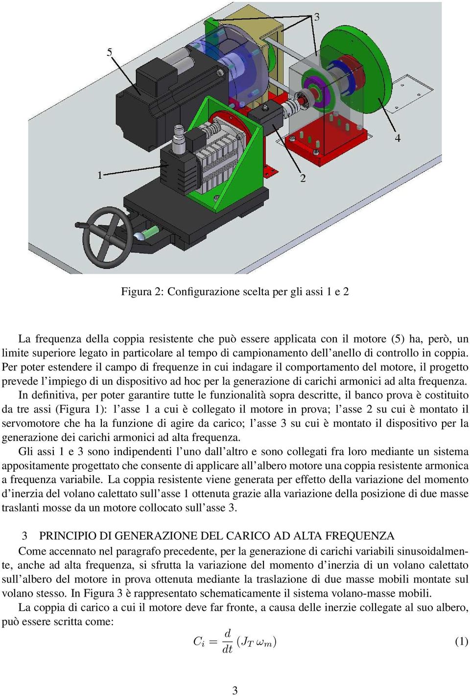 Per poter estendere il campo di frequenze in cui indagare il comportamento del motore, il progetto prevede l impiego di un dispositivo ad hoc per la generazione di carichi armonici ad alta frequenza.