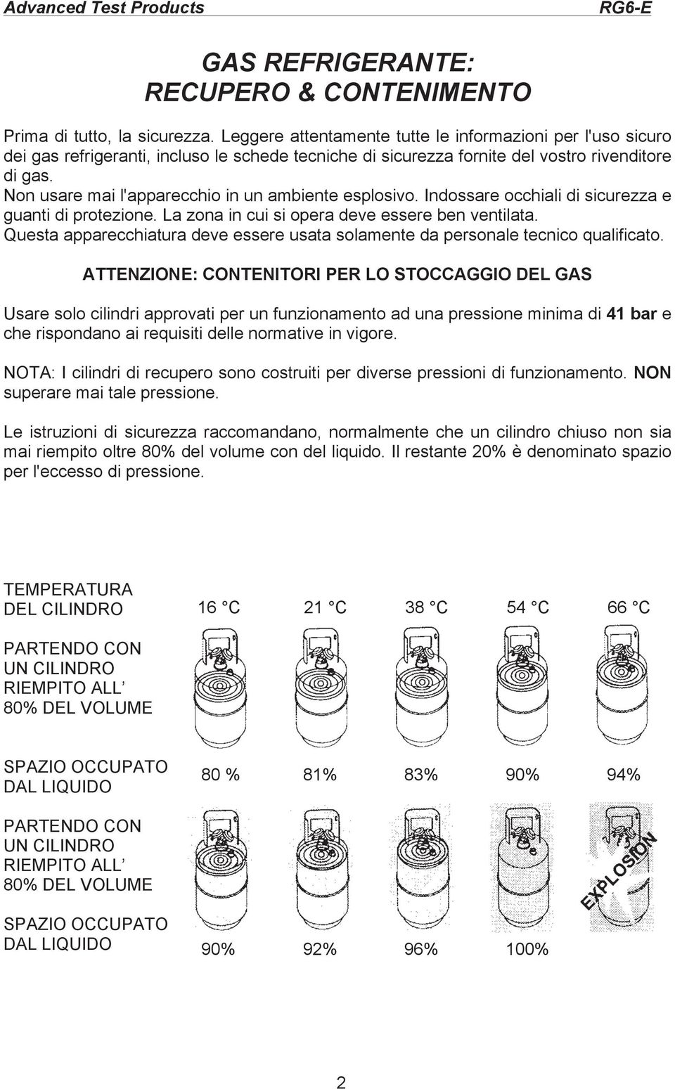 Non usare mai l'apparecchio in un ambiente esplosivo. Indossare occhiali di sicurezza e guanti di protezione. La zona in cui si opera deve essere ben ventilata.