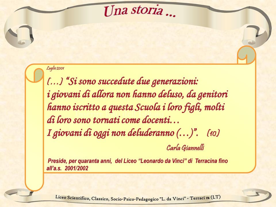 loro sono tornati come docenti I giovani di oggi non deluderanno ( ).