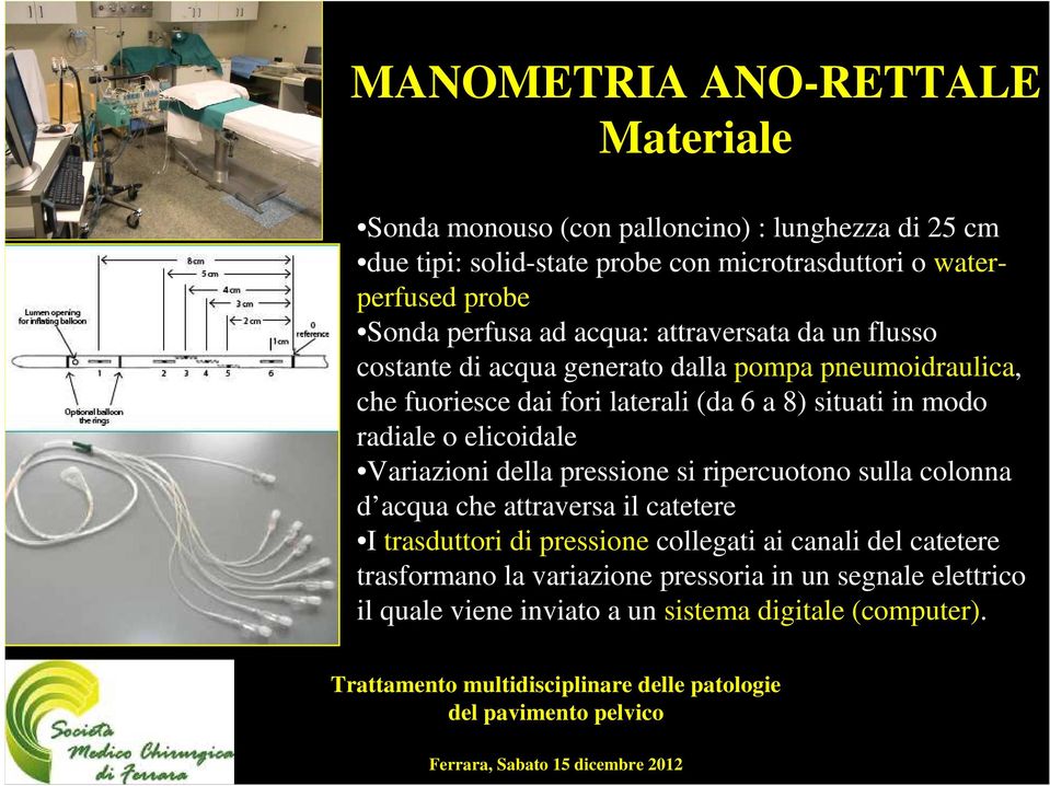 8) situati in modo radiale o elicoidale Variazioni della pressione si ripercuotono sulla colonna d acqua che attraversa il catetere I trasduttori di