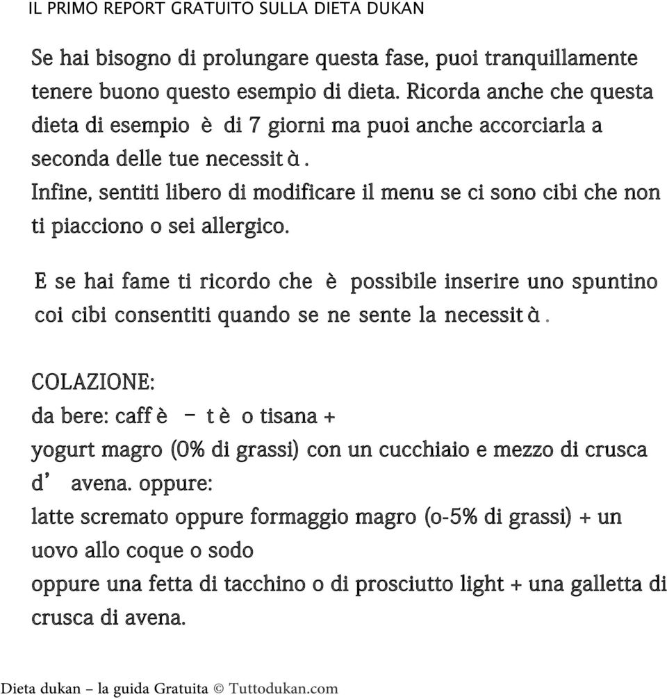 Infine, sentiti libero di modificare il menu se ci sono cibi che non ti piacciono o sei allergico.