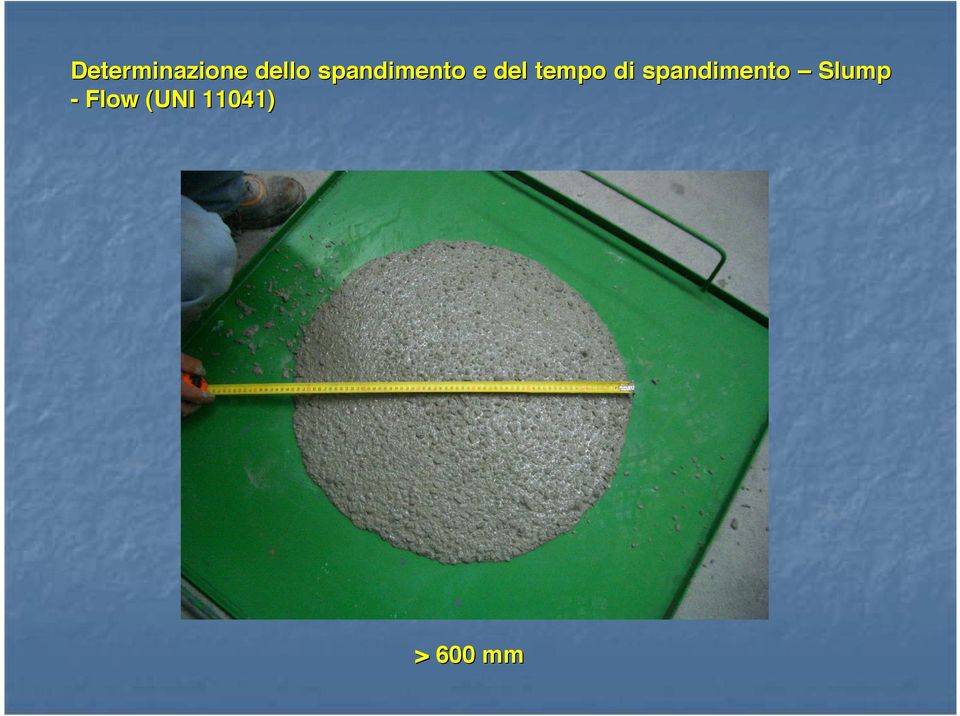 di spandimento Slump -