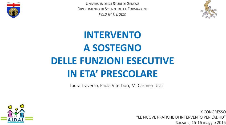 BOZZO INTERVENTO A SOSTEGNO DELLE FUNZIONI ESECUTIVE IN ETA PRESCOLARE