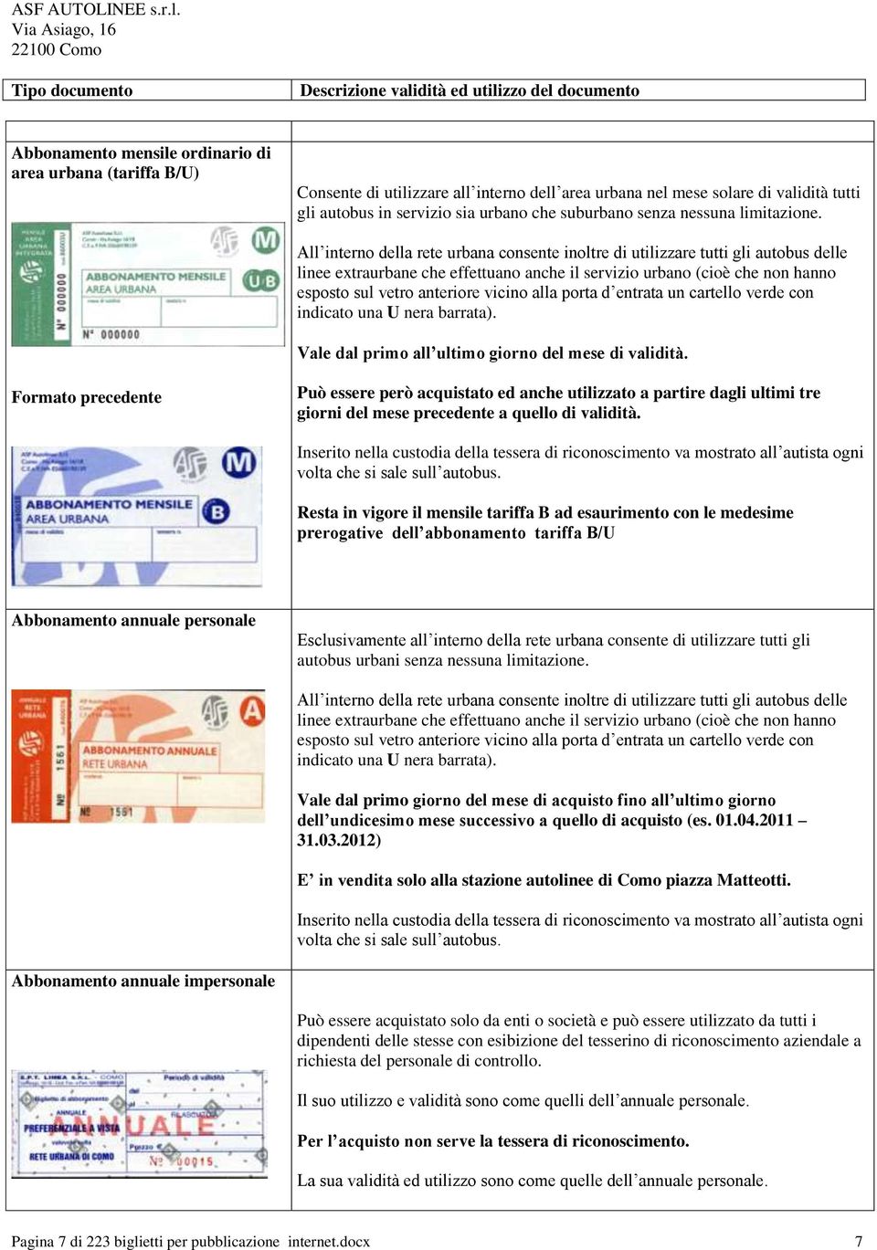 All interno della rete urbana consente inoltre di utilizzare tutti gli autobus delle linee extraurbane che effettuano anche il servizio urbano (cioè che non hanno esposto sul vetro anteriore vicino