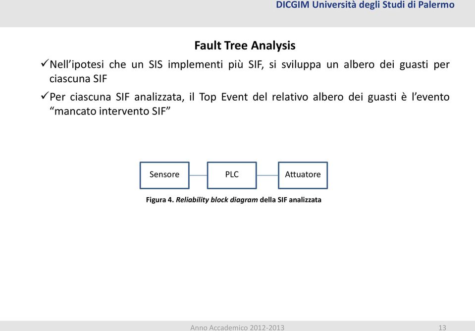 Event del relativo albero dei guasti è l evento mancato intervento SIF