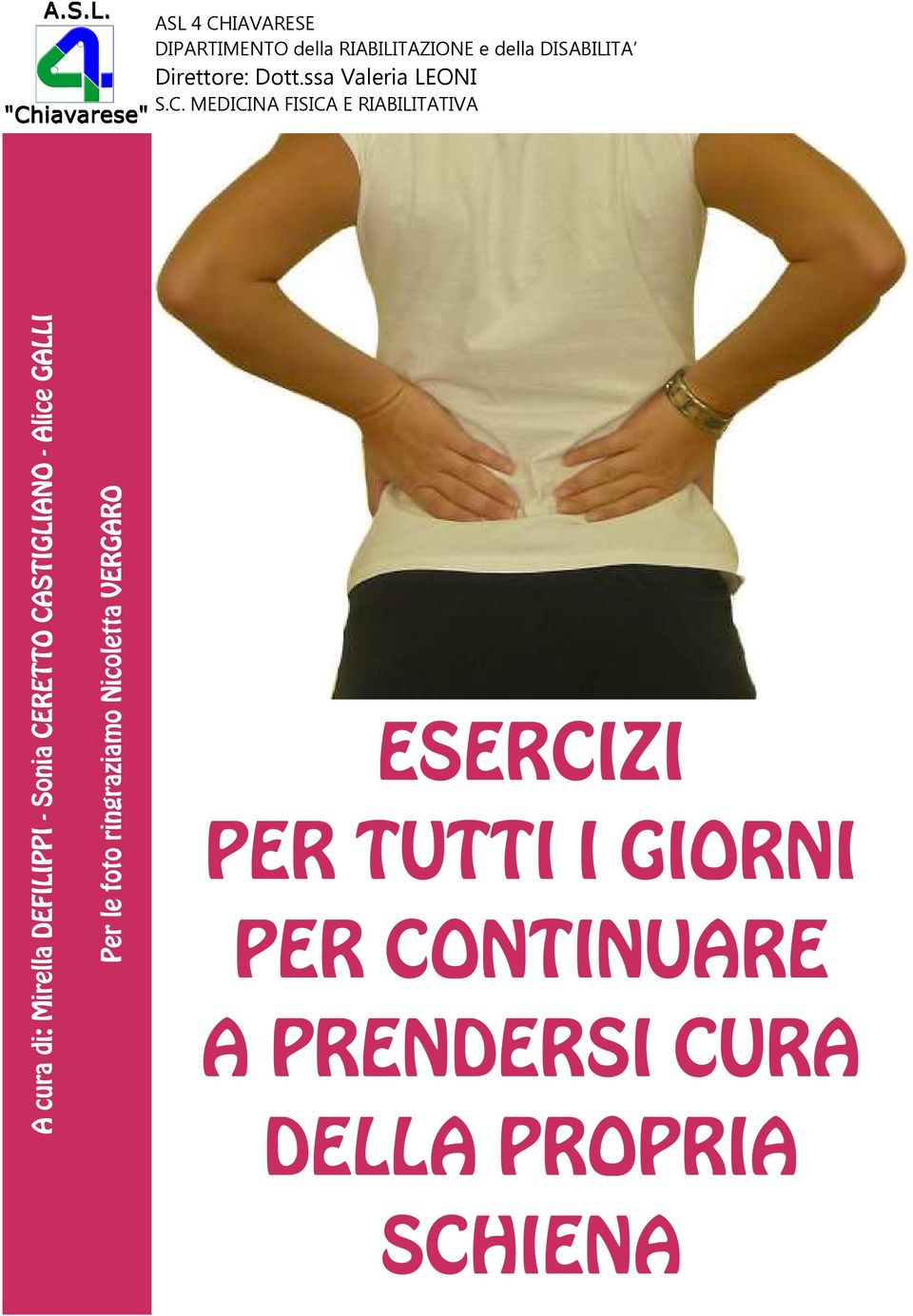 MEDICINA FISICA E RIABILITATIVA A cura di: Mirella DEFILIPPI - Sonia CERETTO