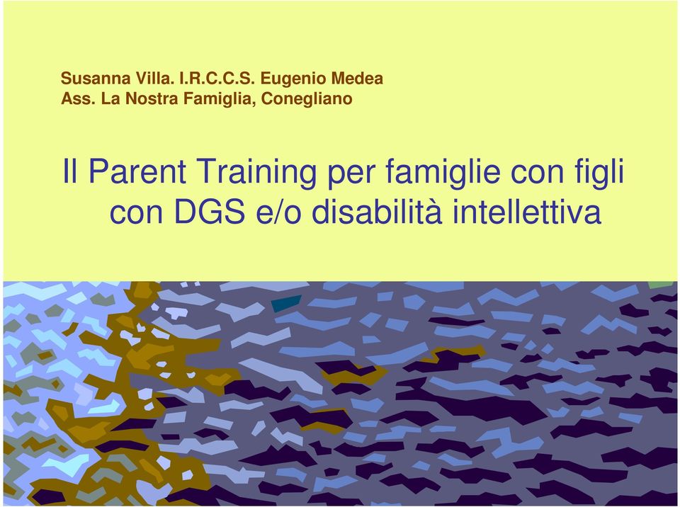 Parent Training per famiglie con figli