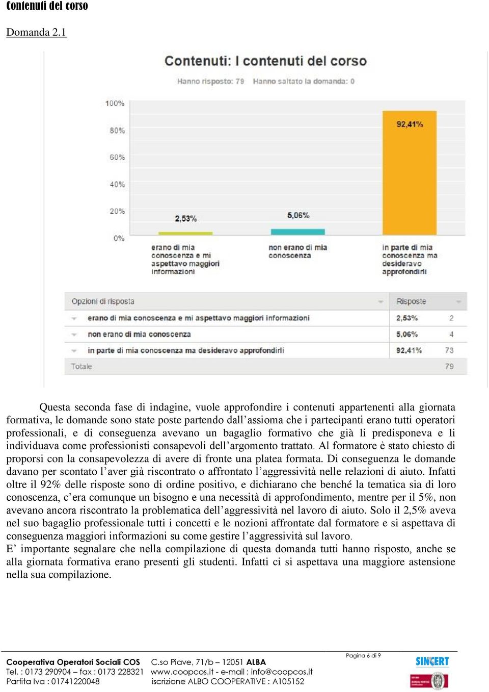 professionali, e di conseguenza avevano un bagaglio formativo che già li predisponeva e li individuava come professionisti consapevoli dell argomento trattato.