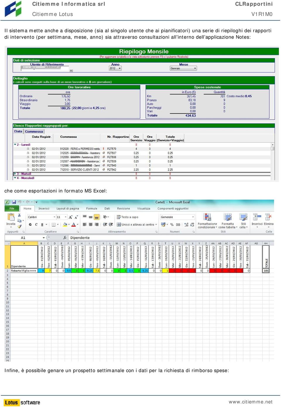 consultazioni all interno dell applicazione Notes: che come esportazioni in formato MS