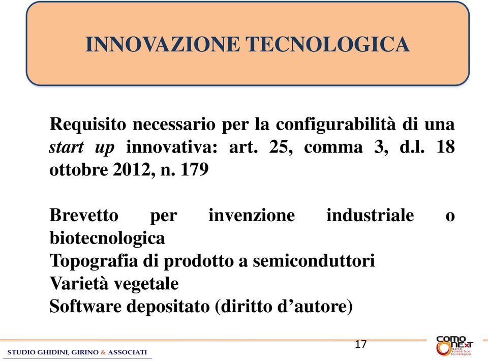 179 Brevetto per invenzione industriale o biotecnologica Topografia di