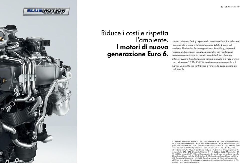 La trasmissione della forza alle ruote anteriori avviene tramite il pratico cambio manuale a 5 rapporti (nel caso del motore 2.0 TDI 110 kw, tramite un cambio manuale a 6 marce).