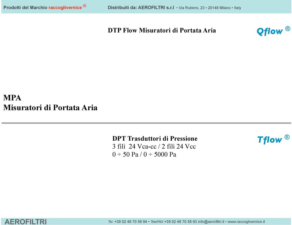 DPT Trasduttori di Pressione 3 fili 24