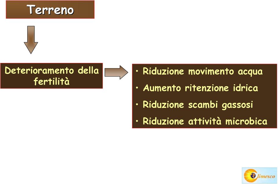 Aumento ritenzione idrica Riduzione