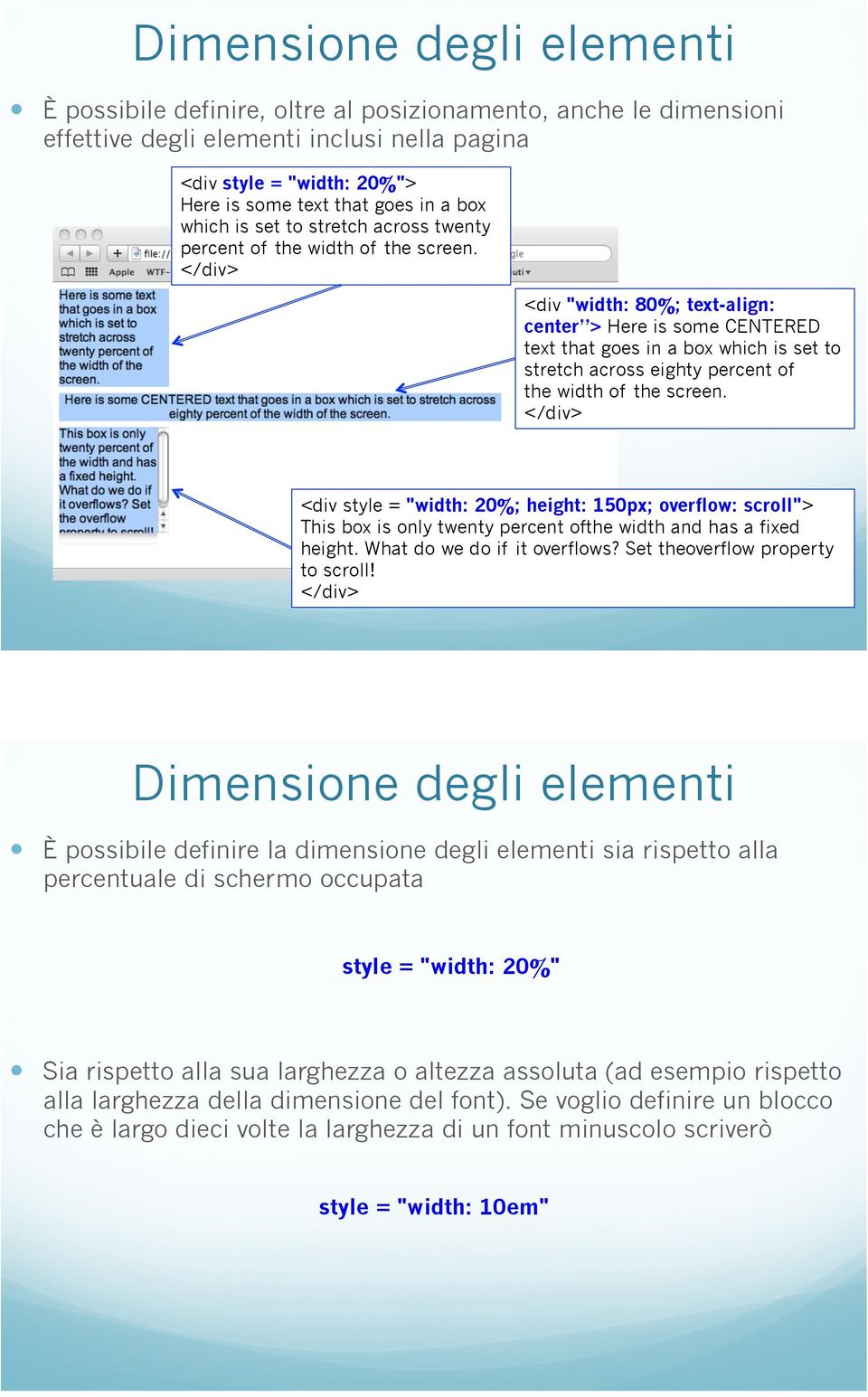 stretch across twenty percent of the width of the screen.