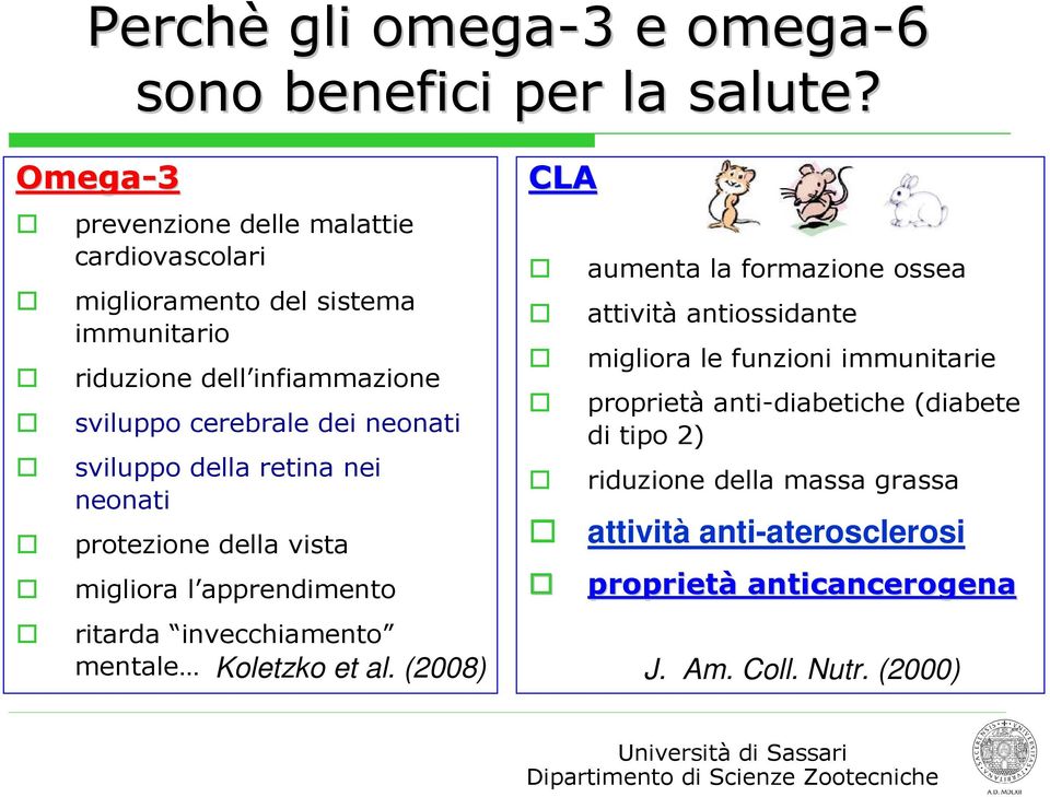 neonati sviluppo della retina nei neonati protezione della vista migliora l apprendimento ritarda invecchiamento mentale CLA aumenta la formazione