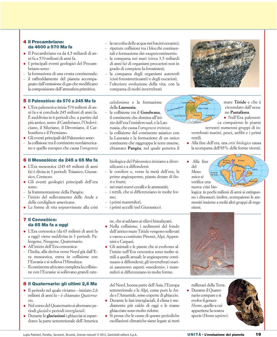 atmosfera primitiva; 5 Il Paleozòico: da 570 a 245 Ma fa L Era paleozoica inizia 570 milioni di anni fa e si conclude 245 milioni di anni fa.