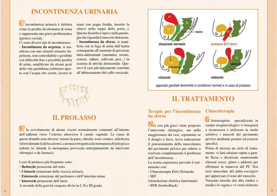 amplificato da alcuni gesti della vita quotidiana (rubinetto aperto con l acqua che scorre, lavarsi le mani con acqua fredda, inserire la chiave nella toppa della porta...).