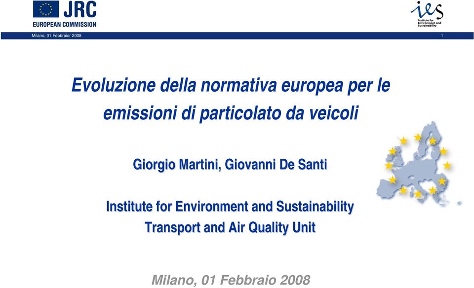 Martini, Giovanni De Santi Institute for Environment and