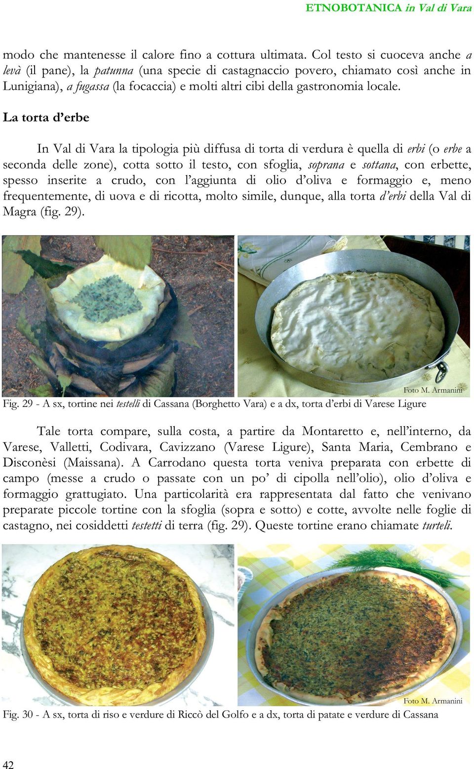 La torta d erbe In Val di Vara la tipologia più diffusa di torta di verdura è quella di erbi (o erbe a seconda delle zone), cotta sotto il testo, con sfoglia, soprana e sottana, con erbette, spesso