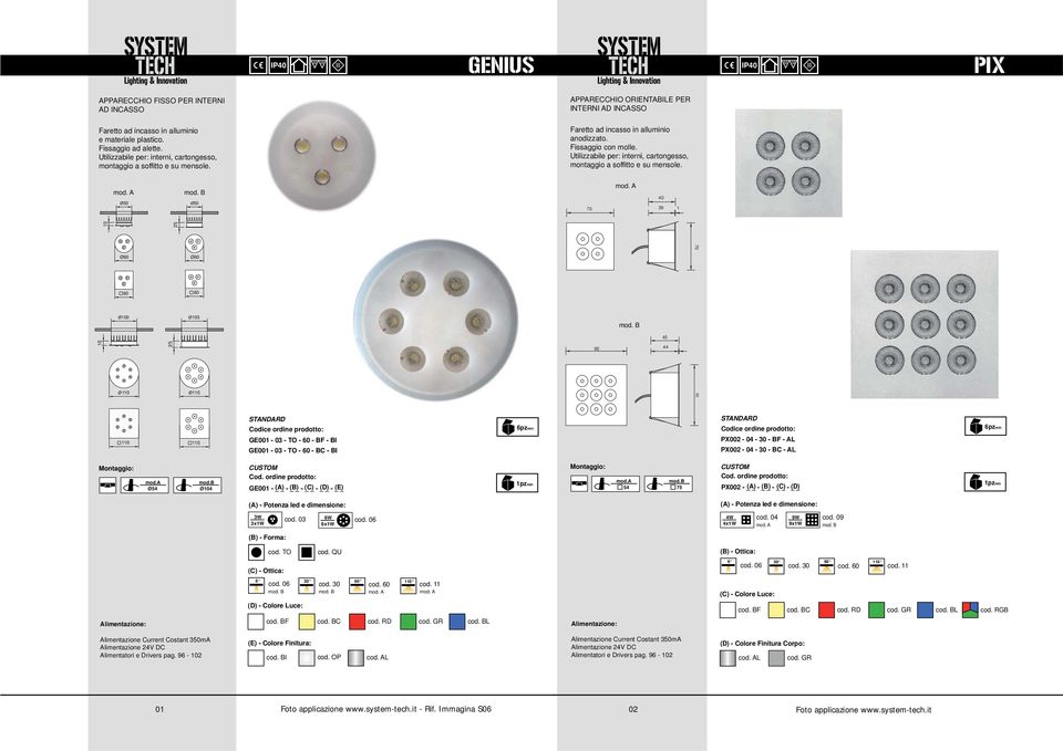 Utilizzabile per: interni, cartongesso, ontaggio a soffitto e su ensole.