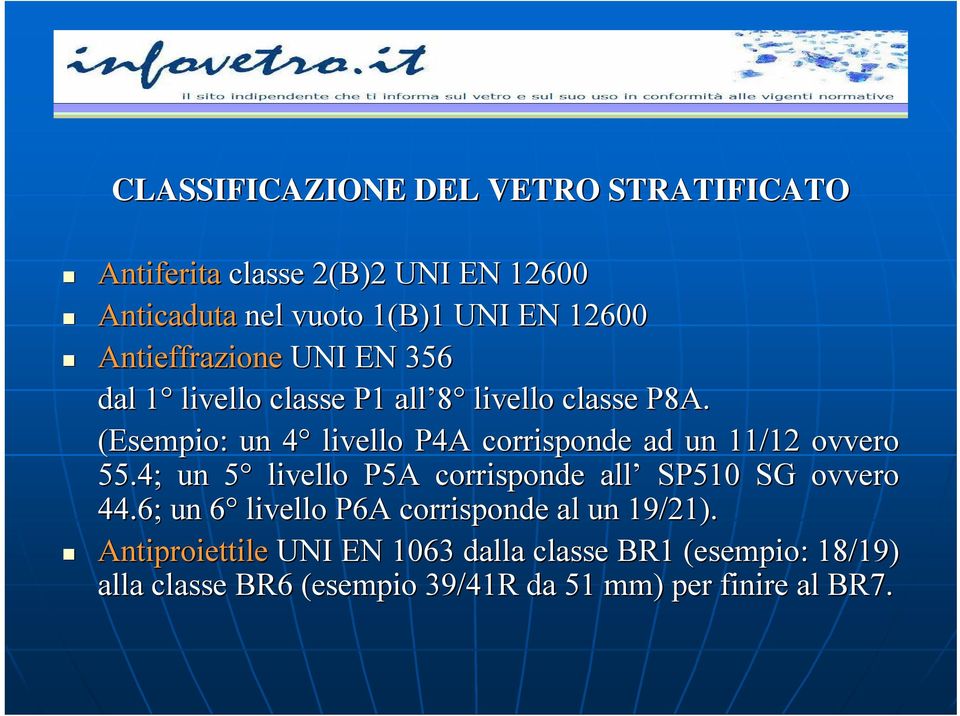 (Esempio: un 4 4 livello P4A corrisponde ad un 11/12 ovvero 55.4; un 5 5 livello P5A corrisponde all SP510 SG ovvero 44.