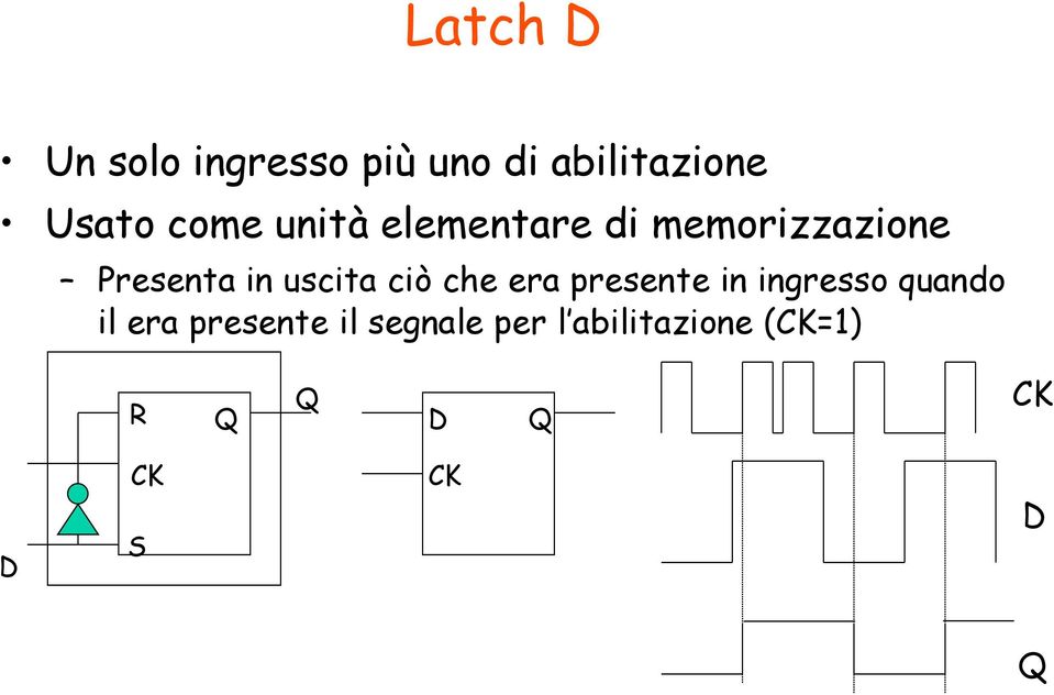 uscita ciò che era presente in ingresso quando il era