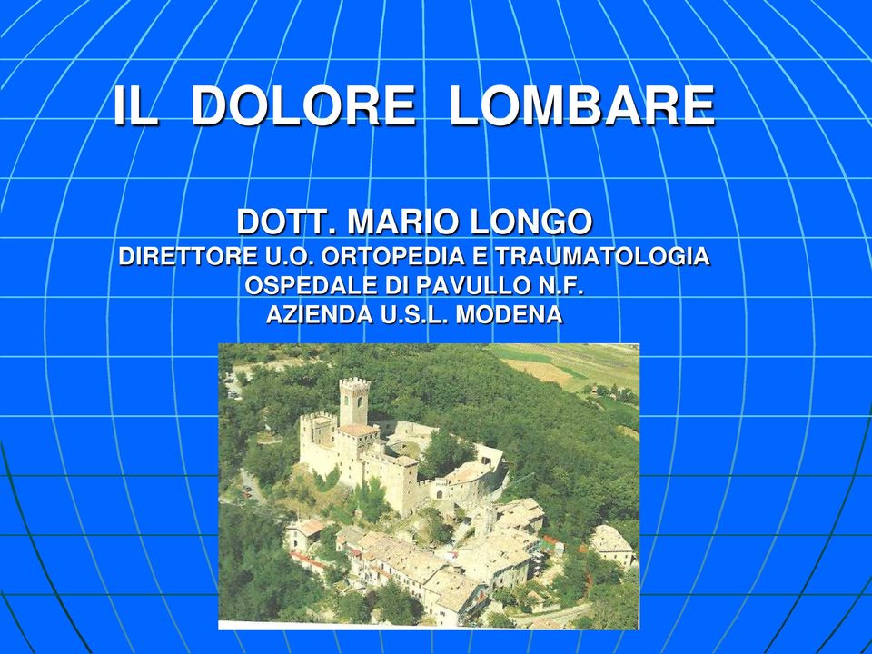 LONGO DIRETTORE U.O. ORTOPEDIA