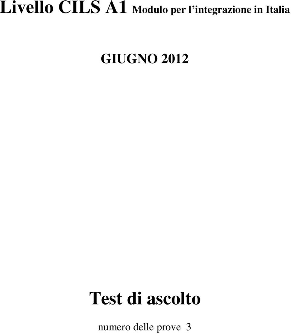 Italia GIUGNO 2012 Test