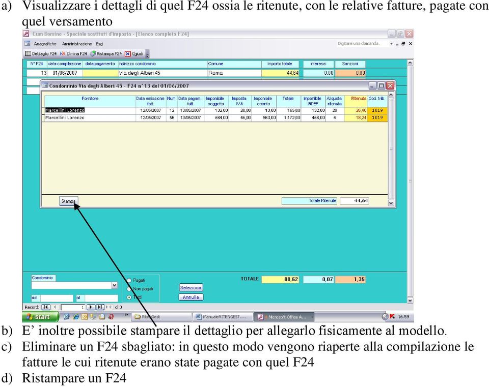 fisicamente al modello.