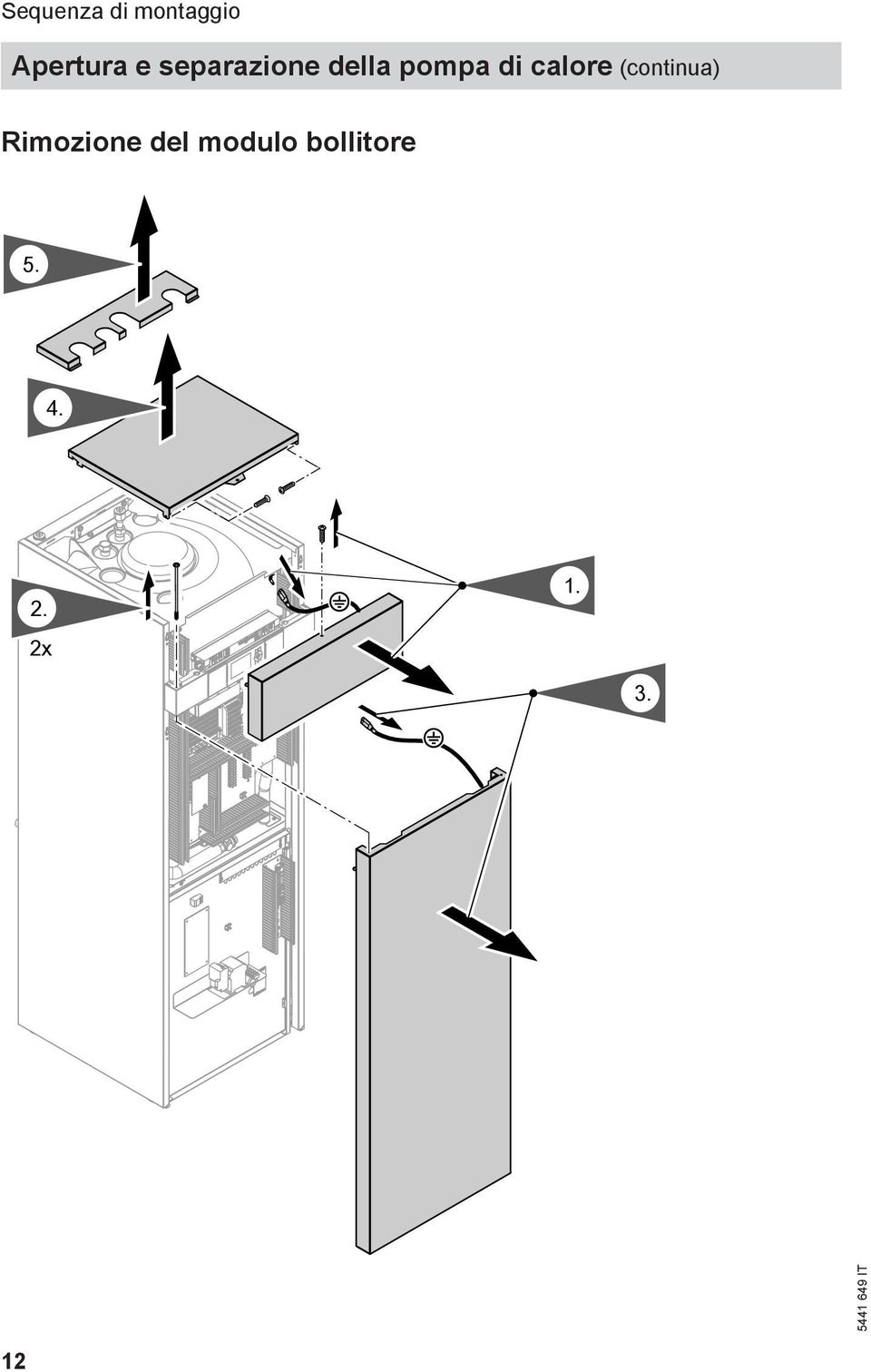 calore (continua) Rimozione del