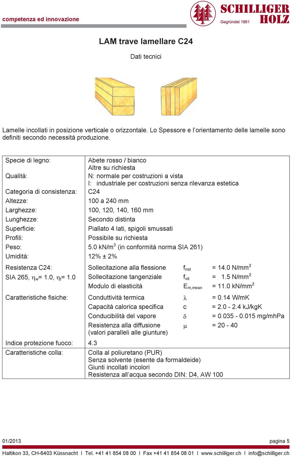 Lo Spessore e l orientamento delle lamelle sono definiti secondo necessità