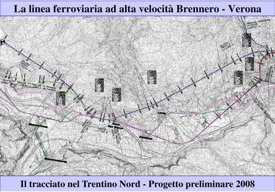 Il tracciato nel Trentino