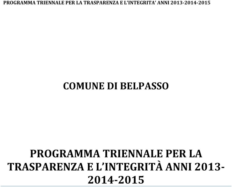 DI BELPASSO  L INTEGRITÀ ANNI