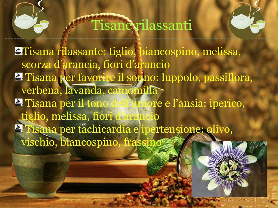 camomilla Tisana per il tono dell umore e l ansia: iperico, tiglio, melissa, fiori d