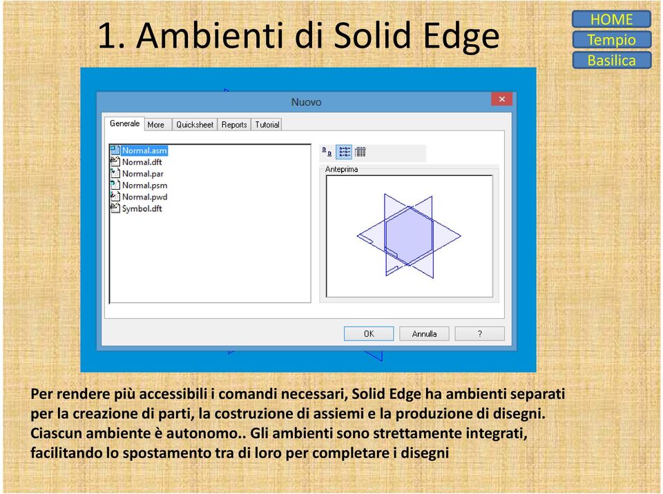 assiemie la produzione di disegni. Ciascun ambiente è autonomo.